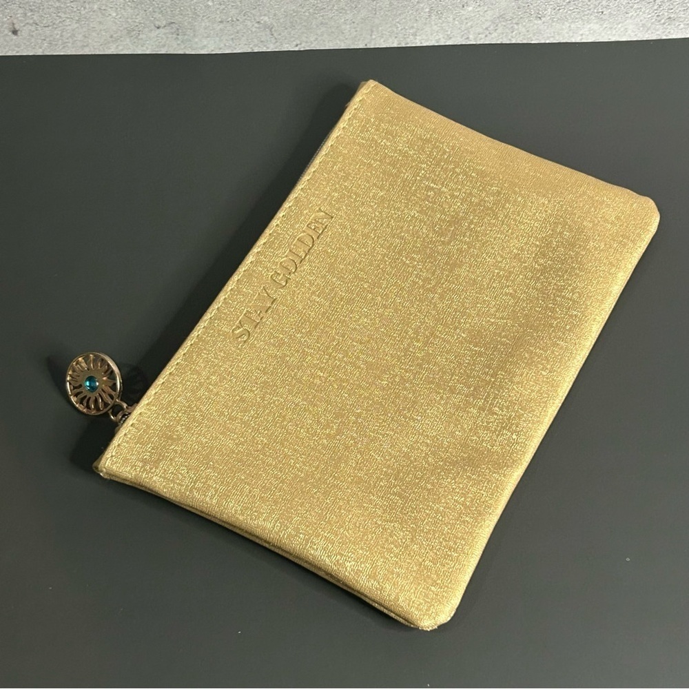 Ipsy Stay Golden Gold Cosmetic Bag